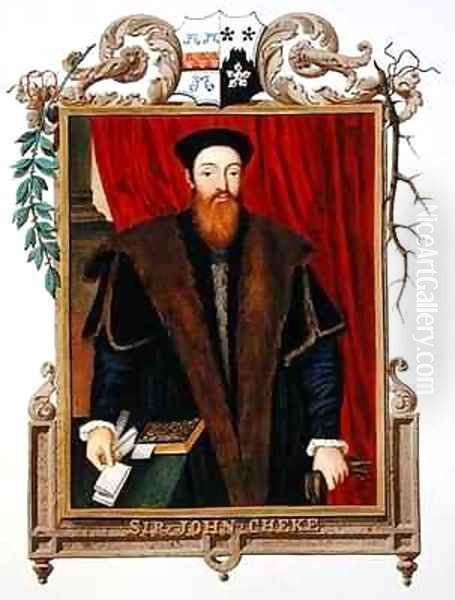 Portrait of Sir John Cheke from Memoirs of the Court of Queen Elizabeth - view 1
