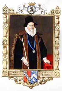 Portrait of Thomas Sackville 1st Baron Buckhurst from Memoirs of the Court of Queen Elizabeth by Sarah Countess of Essex