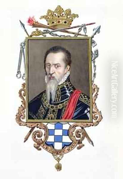 Portrait of Ferdinand Alvarez de Toledo Duke of Alva from Memoirs of the Court of Queen Elizabeth - view 1