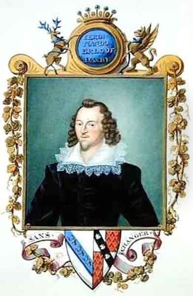 Portrait of Ferdinando Stanley 5th Earl of Derby from Memoirs of the Court of Queen Elizabeth - view 1