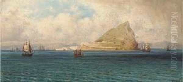 Vessels Rounding The Rock Of Gibraltar - view 1