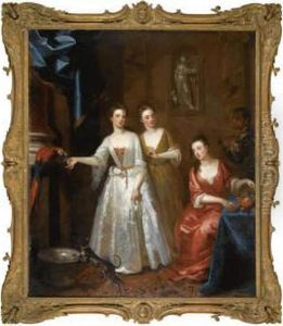 Portrait Of Three Ladies Of The Bisset Family