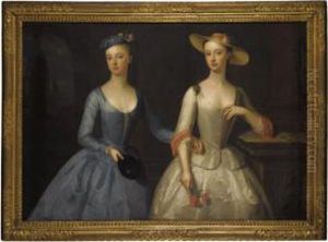 Double Portrait Of Lady Sophia And Lady Charlotte Fermor