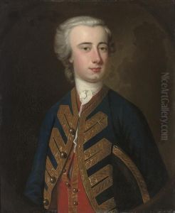 Portrait Of A Naval Officer,
Half-length, In Uniform, A Tricornunder His Arm, In A Feigned Oval by Enoch Seeman