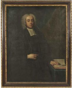 Portrait Of A Cleric, Three-quarter-length, Pointing To A Bible