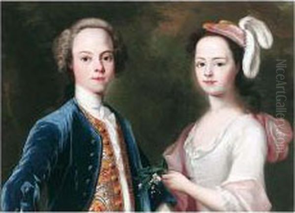 Portrait Of A Brother And Sister - view 1