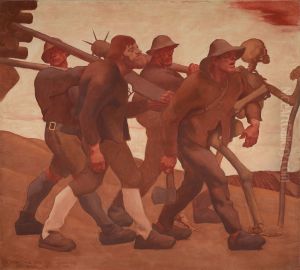 Der Totentanz von Anno Neun by Albin Egger-Lienz