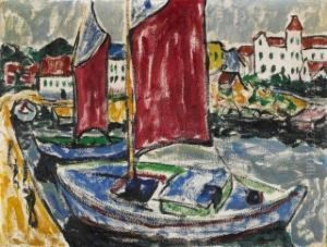 Schiffe Im Hafen by Arthur Segal