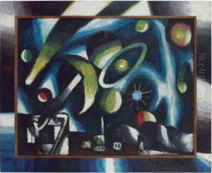 Komposition Mit Halbmond by Arthur Segal