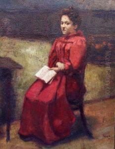 Bildnis Der Mutter Des Kunstlers, Ein Buch In Der Hand Haltend Bildnis Der Mutter Des Kunstlers, Ein Buch In Der Hand Haltend