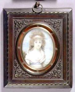Portrait Miniature of Anna Maria Blunt by Henry Edridge
