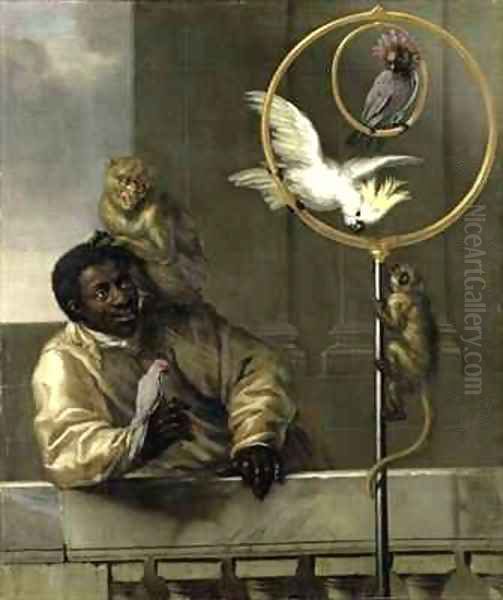 Negro with Parrots and Monkeys - view 1