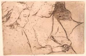 Deux Bretonnes De Profil by Armand Seguin