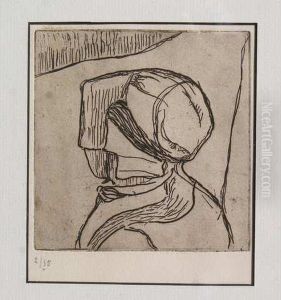 Bretonne En Coiffe Vue De Dos by Armand Seguin