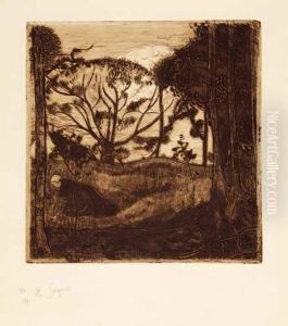 Le Soir Ou La Glaneuse by Armand Seguin