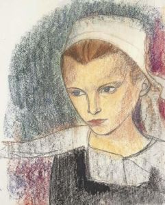 Tete De Jeune Bretonne by Armand Seguin