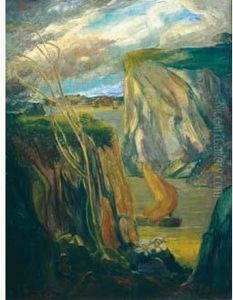Bretonnes Au Bord De La Falaise