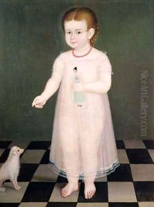 Young Girl with a Doll by Jose Maria Estrada