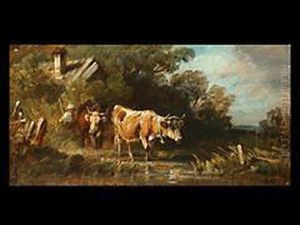 Landschaft Mit Kuhen Und Hirte Landschaft Mit Kuhen Und Hirte