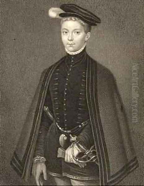 Portrait of Henry Stewart 1545-67 Lord Darnley from Lodges British Portraits - view 1