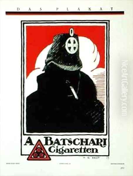 Advertisement for A Batschari Cigarettes from Das Plakat - view 1
