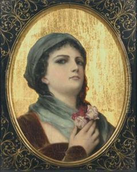 Young Maiden With Roses - view 1