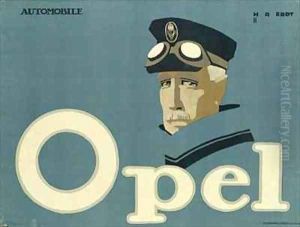 German advertisement for Opel brand cars by Hans Rudi Erdt