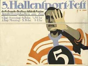 German advertisement for a sport event in Berlin by Hans Rudi Erdt