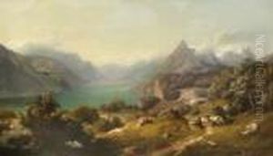 Blick Uber Den
 Vierwaldstattersee. by Carl Friedrich Seiffert
