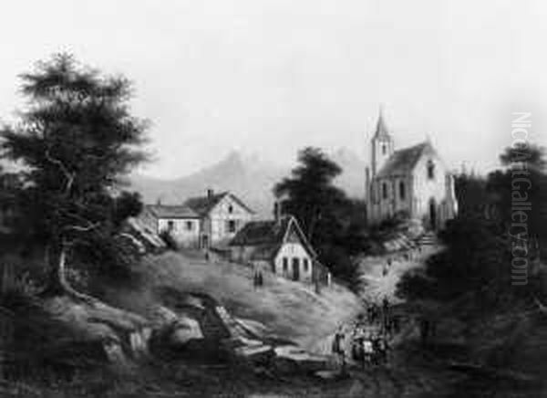 Zugeschrieben Nach Dem Kirchgang. Ol Auf Leinwand. H 52; B 71 Cm - view 1