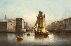 Oilier Dans Le Port De Marseille. by Paul Seignon