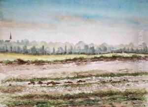 Landschaft Mit Fernem Kirchturm by Carl Seiler