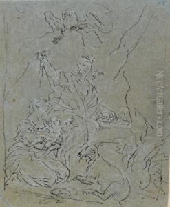 Die Ziege Amaltheia Und Der Zeusknabe by Daniel Seiter