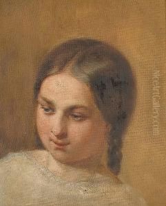 Study Of A Young Girl by Anton Seitz