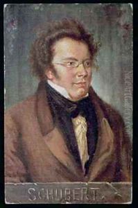 Portrait of Franz Schubert Austrian composer