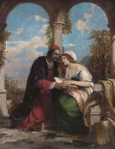 Abelard and Heloise on a terrace by Sir Charles Lock Eastlake