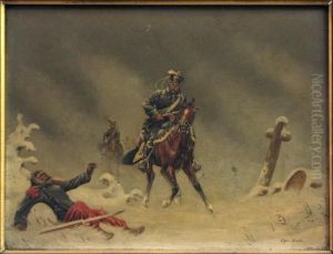Military Figures In Snow by Christian I Sell