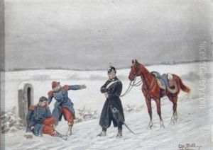 Preusischer Soldat Gibt Einem Verwundeten Franzosischen Soldat Etwas Zu Trinken by Christian I Sell