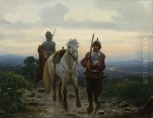Zwei Heimkehrende Landsknechte In
Der Abenddammerung. by Christian I Sell