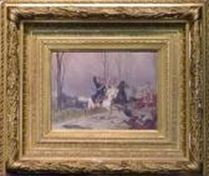Cavalry Skirmish During Franco-prussian War by Christian I Sell