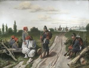 Szene Aus Dem Deutsch-franzosischen Krieg 1870/71.
