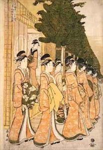 New Years Parade of the Beauties of the Green Houses by Choki Eishusai