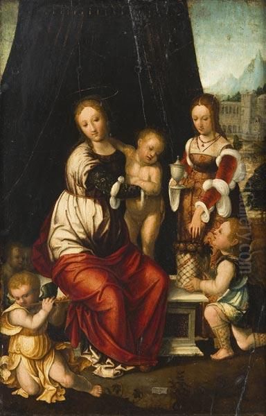Vergine Con Bambino, Santa Maria Maddalena E Angeli - view 1