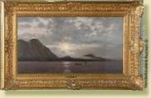 Pecheurs Dans Le Fjord by Conrad Selmyhr