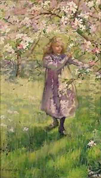 Picking Apple Blossom - view 1