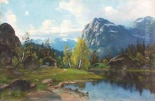 Tommerhytte I Fjellandskap 1899 1899 - view 1