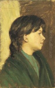 Giovinetta Di Profilo by Lino Selvatico