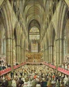 An Interior View of Westminster Abbey on the Commemoration of Handels Centenary Taken from the Managers Box by Edward Edwards