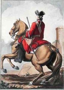 Gendarme mounted on a horse by Eisen, Charles Joseph Dominique