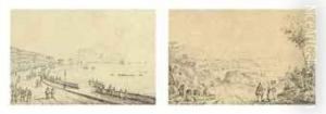 View Of The Harbour Of Palermo by Antonio Senape
